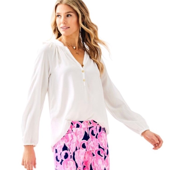 Lilly Pulitzer Tops - Lily Pulitzer | Elsa 100% silk top size XS